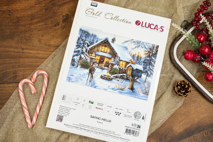 Cross Stitch Kit Luca-S Gold - Saying Hello, B733