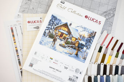 Cross Stitch Kit Luca-S Gold - Saying Hello, B733