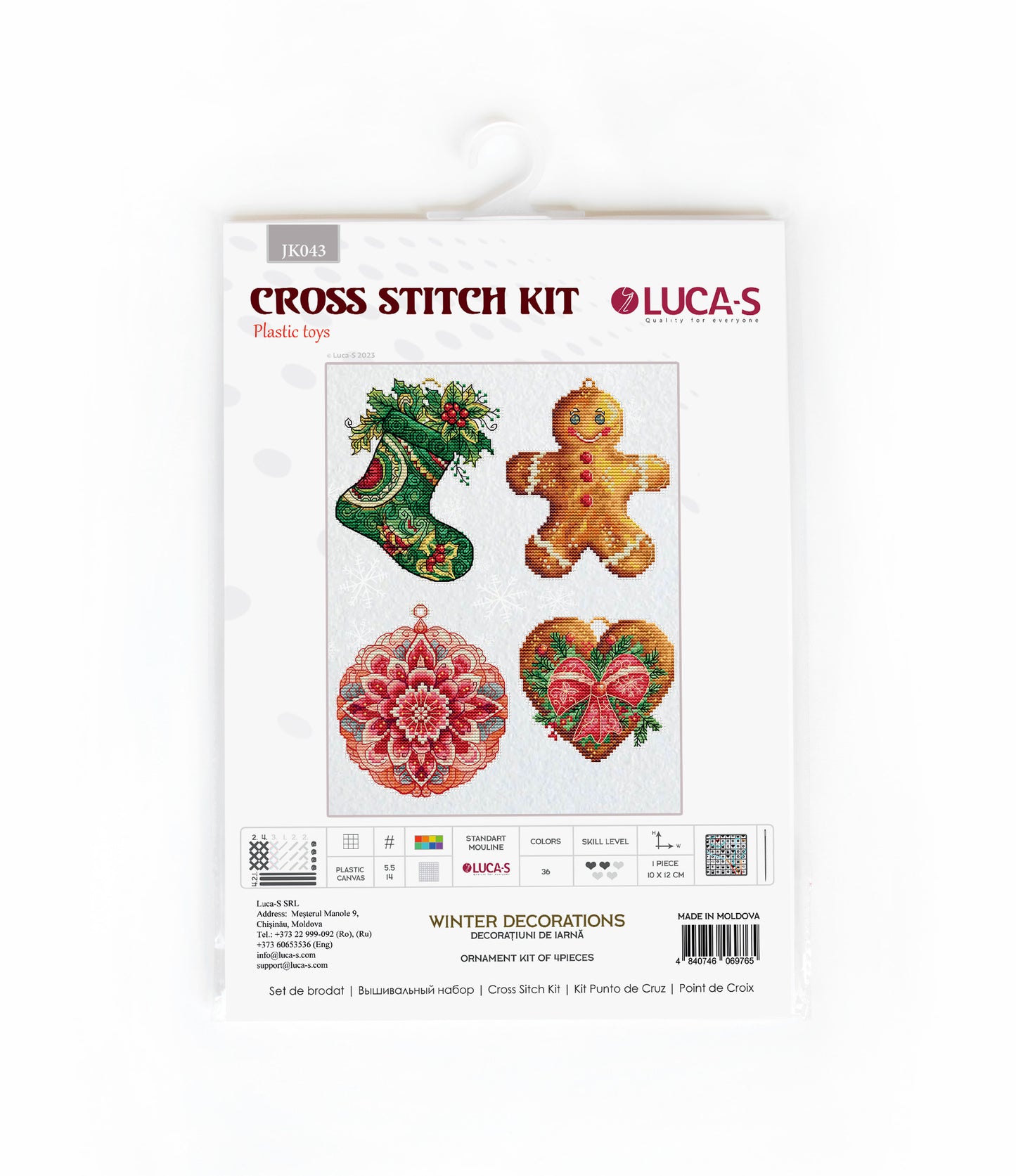 Toys Cross Stitch Kits - Winter Decorations, JK043