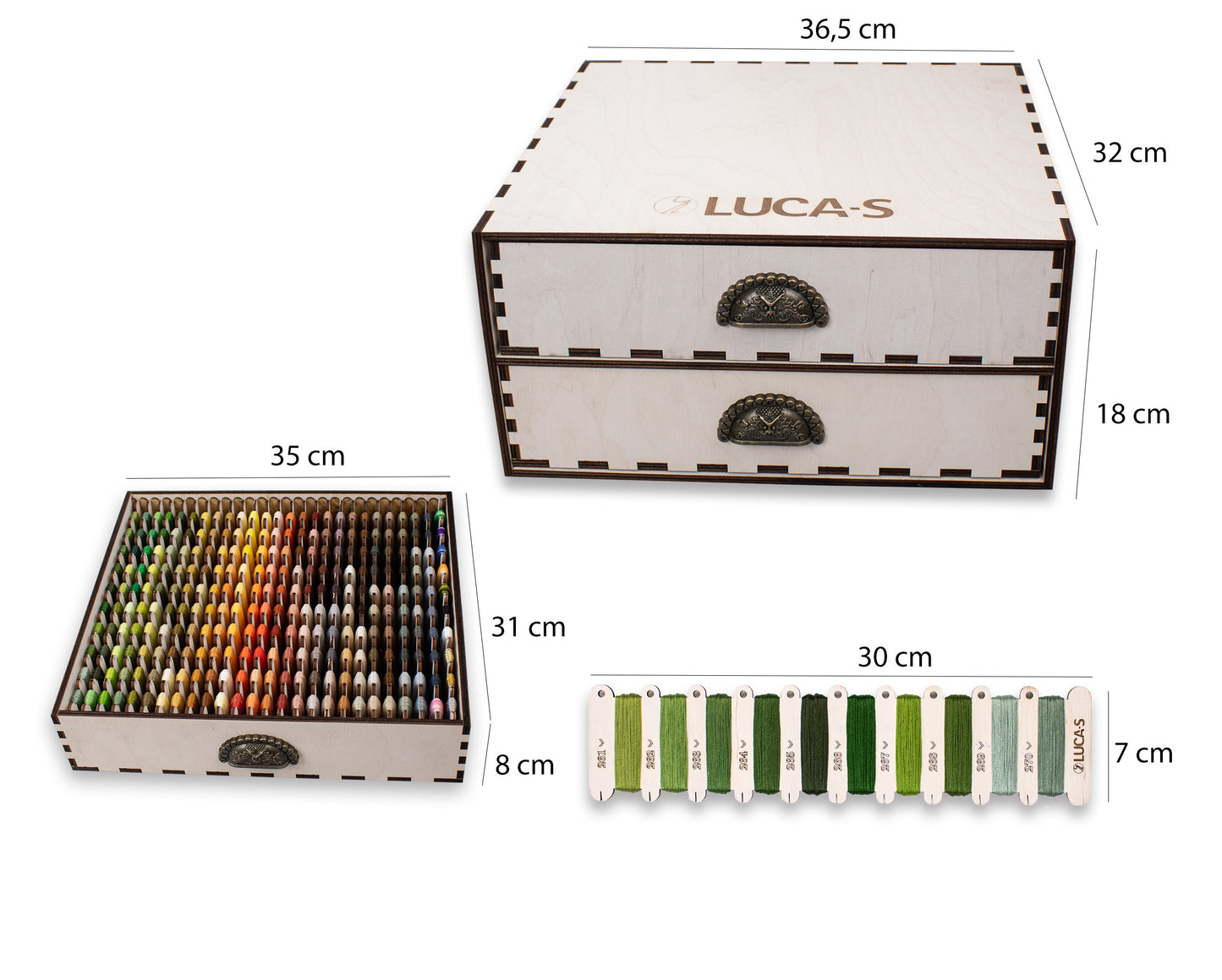 Luca-S Mouline Organizer - OL-02 Organizer Box 2 Luca-S Mouline 520 colors