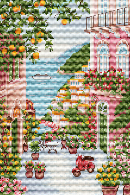 Cross Stitch Kit Luca-S - Positano,Italy, PK02