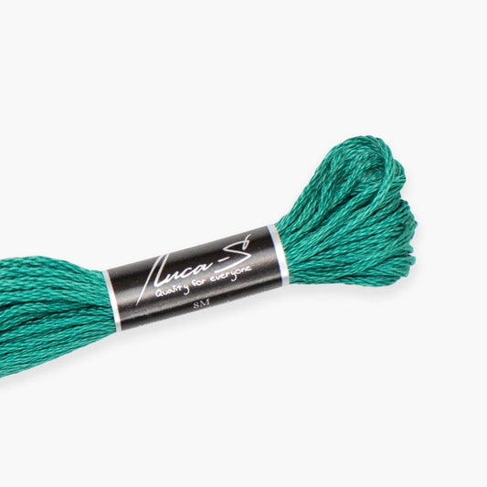 Box of 12 Stranded Cotton Luca-S - 218 / DMC 991 / Anchor -1076