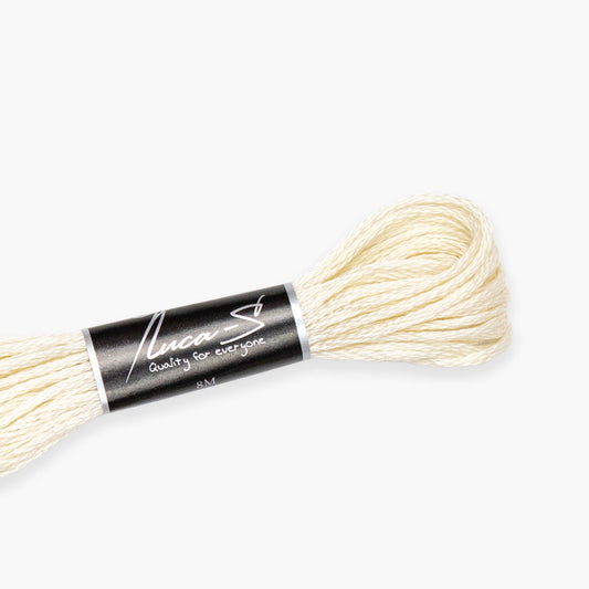 Box of 12 Stranded Cotton Luca-S - 445 / DMC 712/ Anchor 387