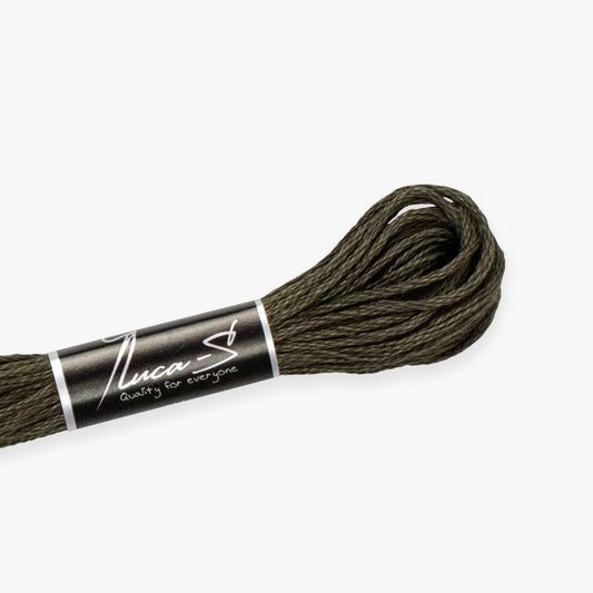 Box of 12 Stranded Cotton Luca-S - 464 / DMC 3021 / Anchor -
