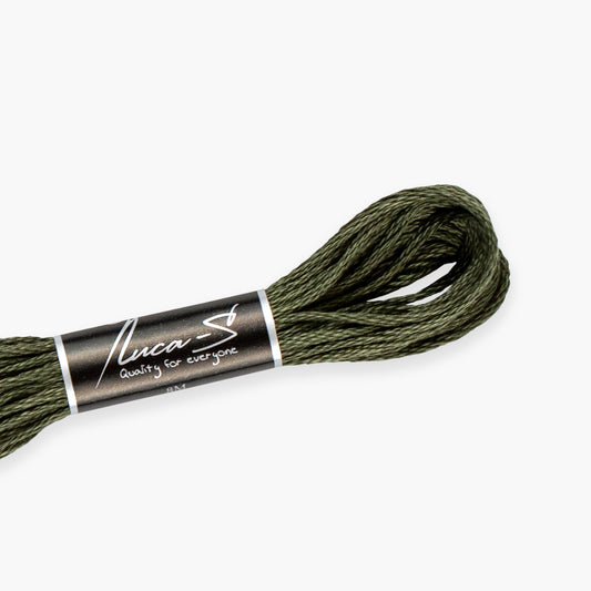 Box of 12 Stranded Cotton Luca-S - 492 / DMC 3787 / Anchor 1041