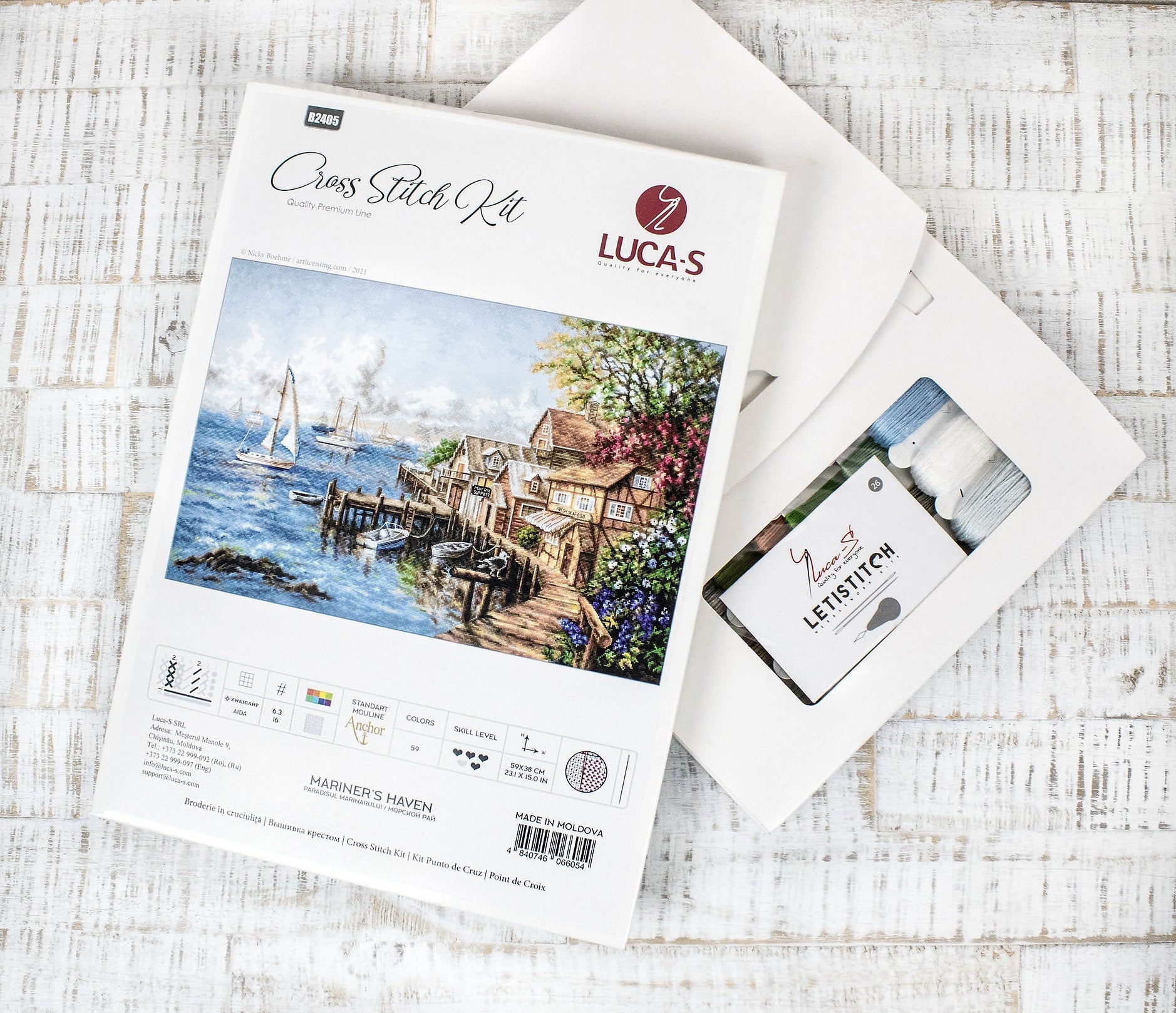 Cross Stitch Kit Luca-S - Mariner's Haven - HobbyJobby