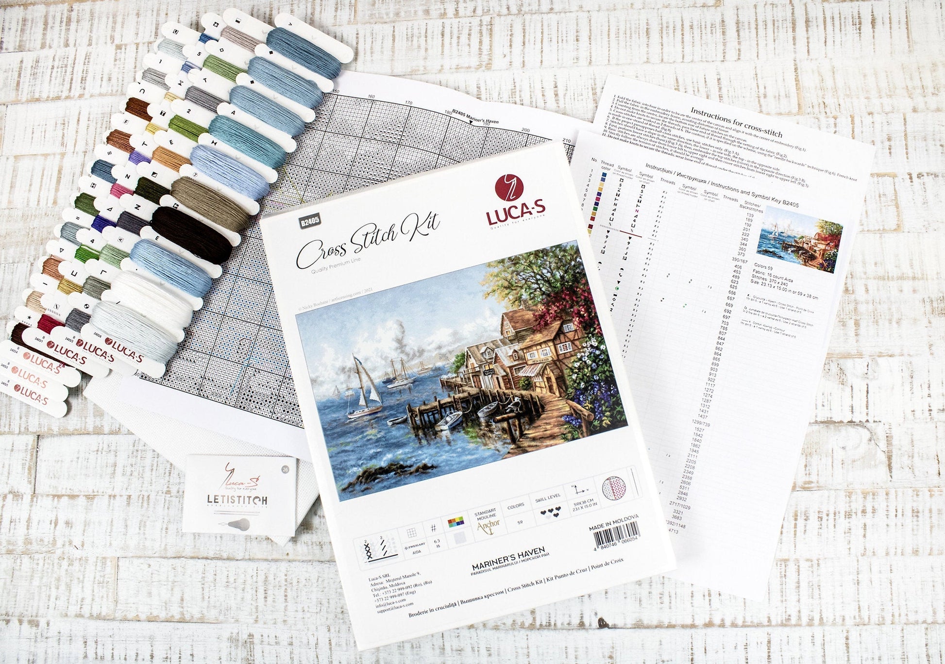 Cross Stitch Kit Luca-S - Mariner's Haven - HobbyJobby