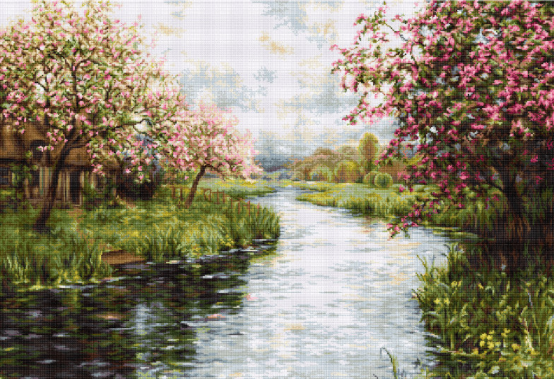 Cross Stitch Kit Luca-S - Spring Landscape, B545