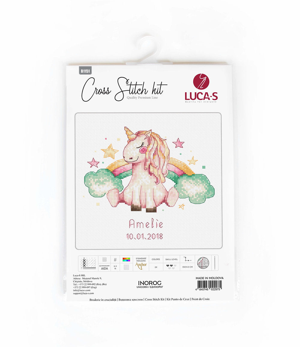 Cross Stitch Kit Luca-S - Unicorn, B1151