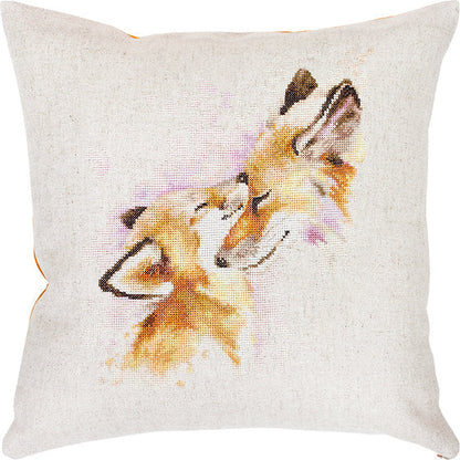 Pillow Kit - Cross Stitch - Foxes, PB163