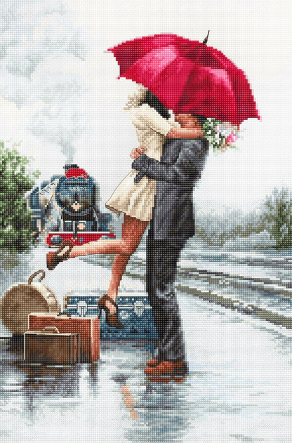 Cross Stitch Kit Luca-S - Couple on Train Station, B2369