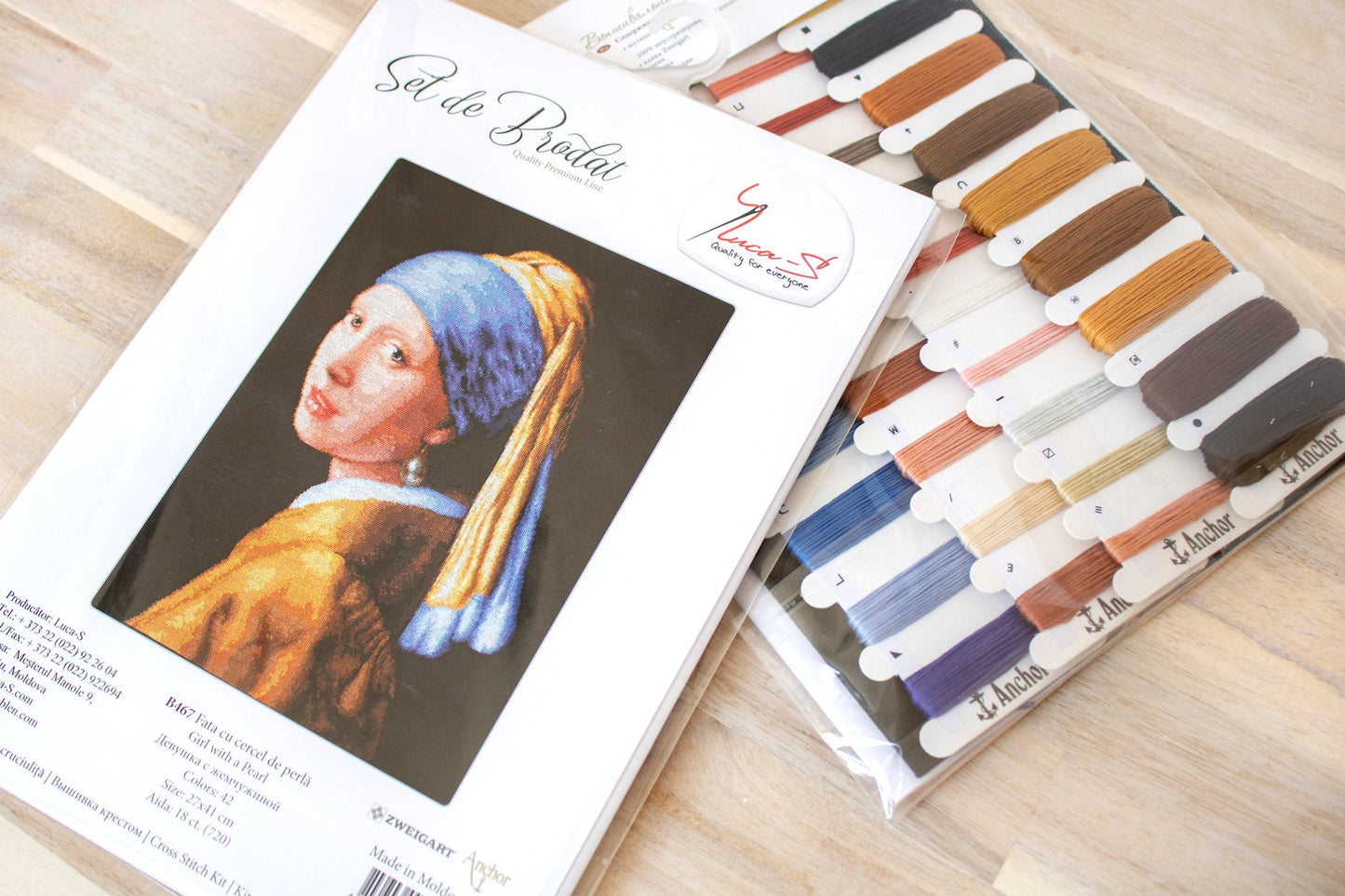 Cross Stitch Kit Luca-S - Girl with a Pearl Earring, B467