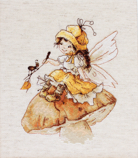 Набор для вышивания крестом Luca-S - Фея с грибочками, B1109