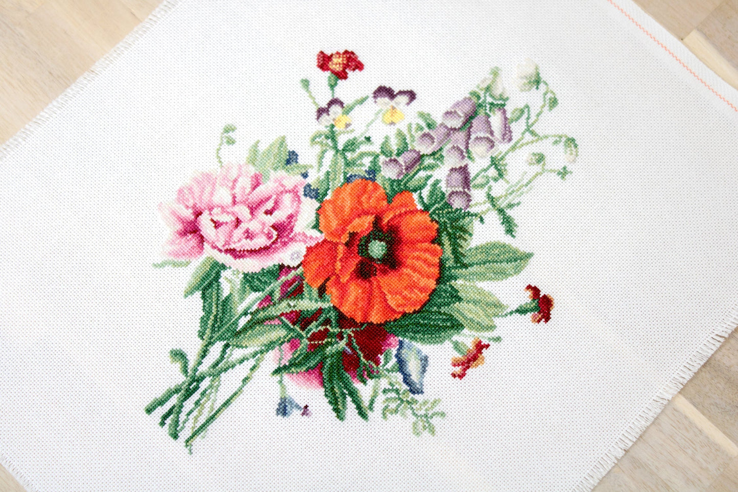 Cross Stitch Kit Luca-S - Bouquet with Poppy and Peony, B2350