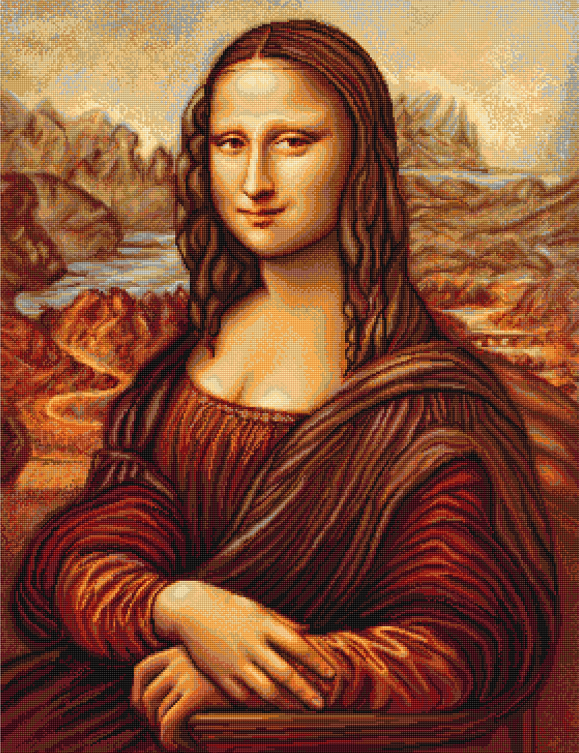 Набор для вышивки крестом Luca-S - Мона Лиза - Леонардо да Винчи, B416