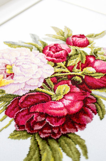 Cross Stitch Kit Luca-S - Peonies Bouquet, B2354