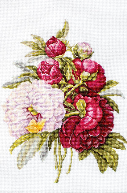 Cross Stitch Kit Luca-S - Peonies Bouquet, B2354