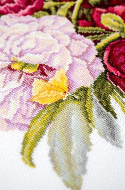 Cross Stitch Kit Luca-S - Peonies Bouquet, B2354