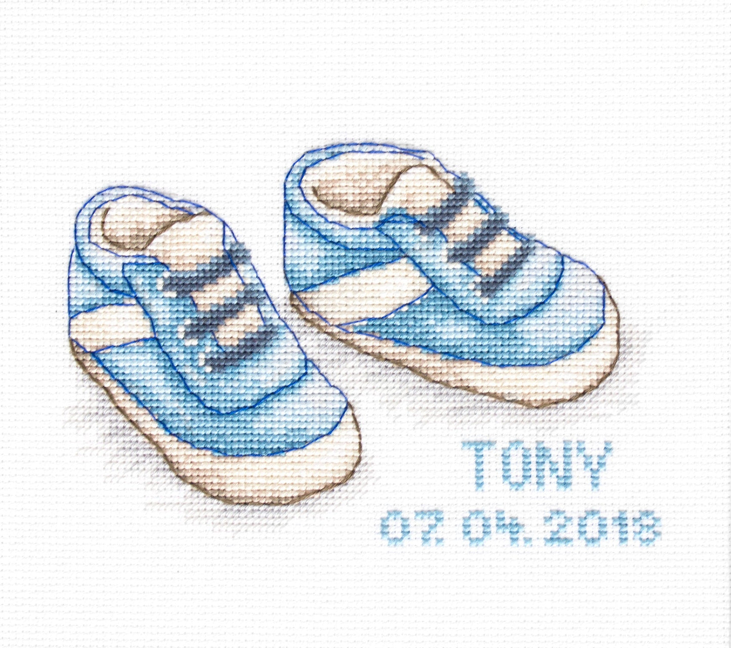 Cross Stitch Kit Luca-S - Baby Shoes - HobbyJobby