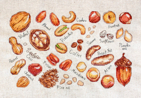 Cross Stitch Kit Luca-S - Nuts and Seeds, B1165
