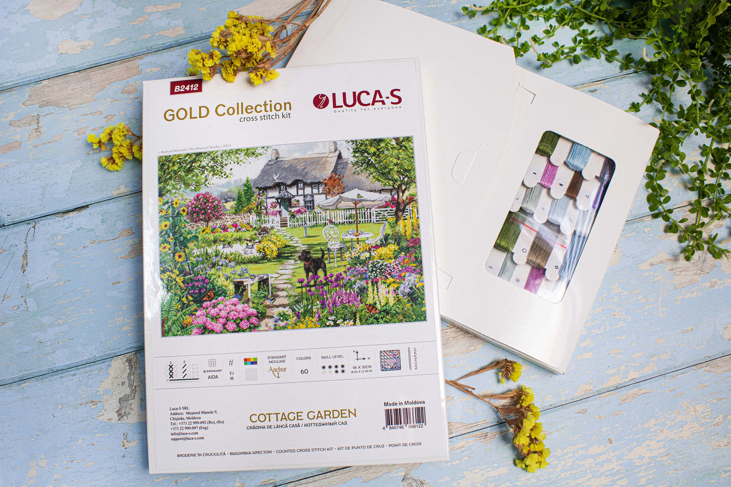 Cross Stitch Kit Luca-S GOLD - Cottage Garden, B2412