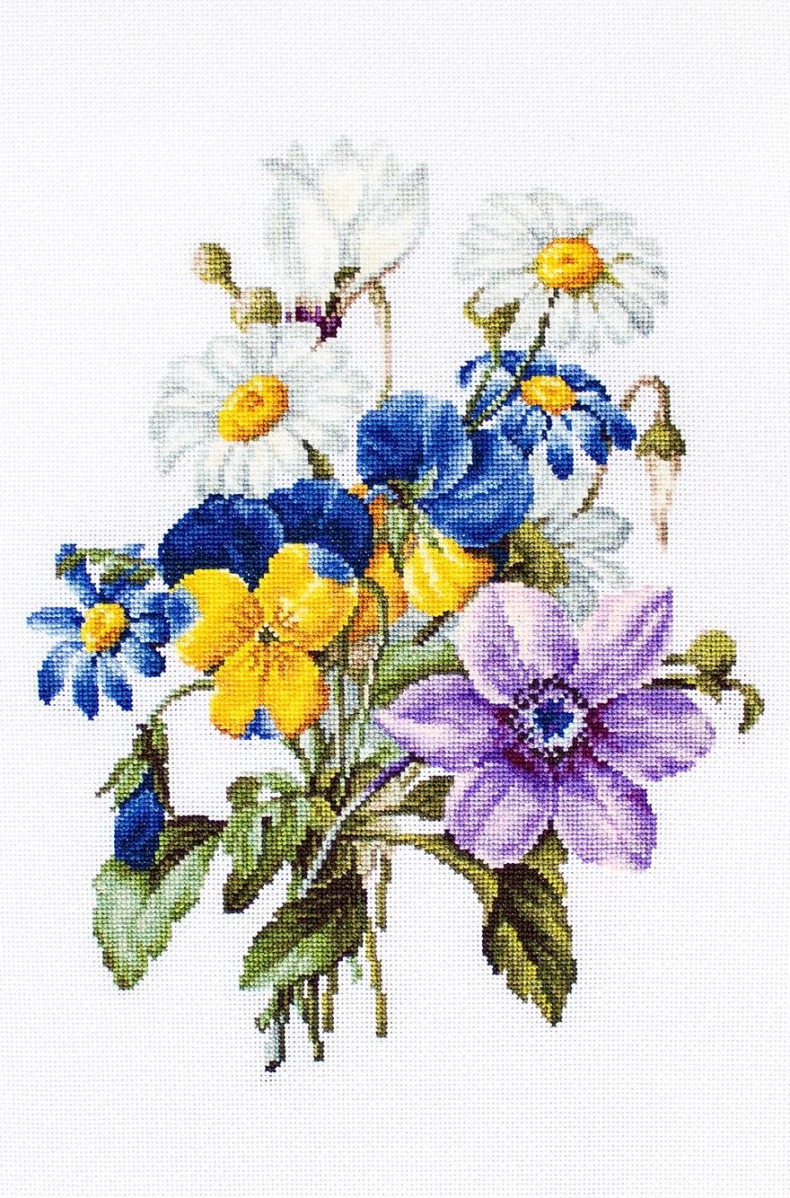Cross Stitch Kit Luca-S - Flower Bouquet, B2348