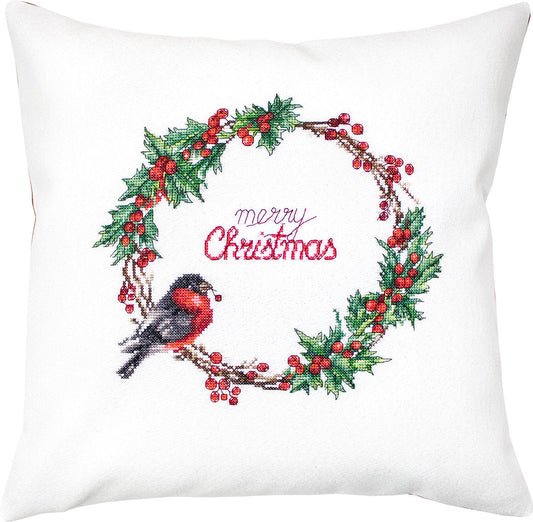 Pillow Kit - Cross Stitch - Christmas Bird, PB197