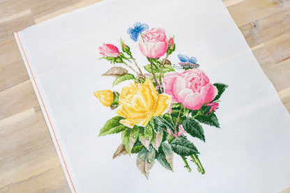 Cross Stitch Kit Luca-S - Yellow Roses and Bengal Roses, BU4003