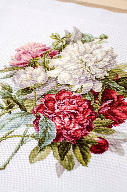 Cross Stitch Kit Luca-S - The Peonies, B2355