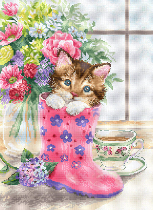 Cross Stitch Kit Luca-S - Pretty kitten - HobbyJobby