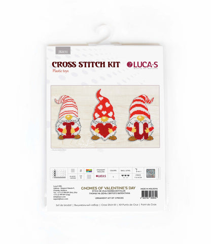 Toys Cross Stitch Kit Luca-S - Gnomes of Valentine's Day JK031