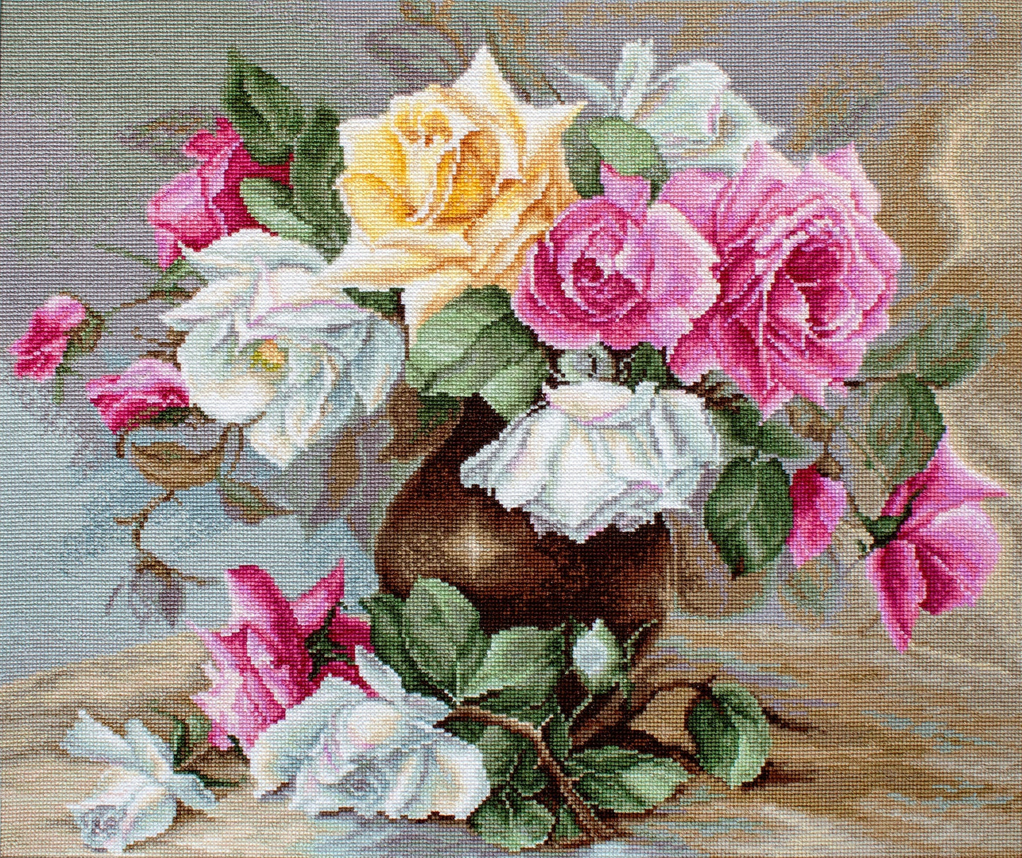 Cross Stitch Kit Luca-S - Vase with Roses, B587