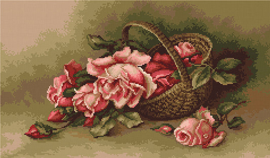 Petit Point Kit Luca-S - Basket with Flowers G483