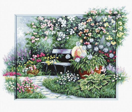 Cross Stitch Kit Luca-S - Blooming Garden, BU4012