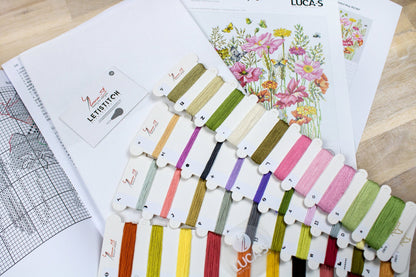 Cross Stitch Kit Luca-S - August Bouquet - HobbyJobby