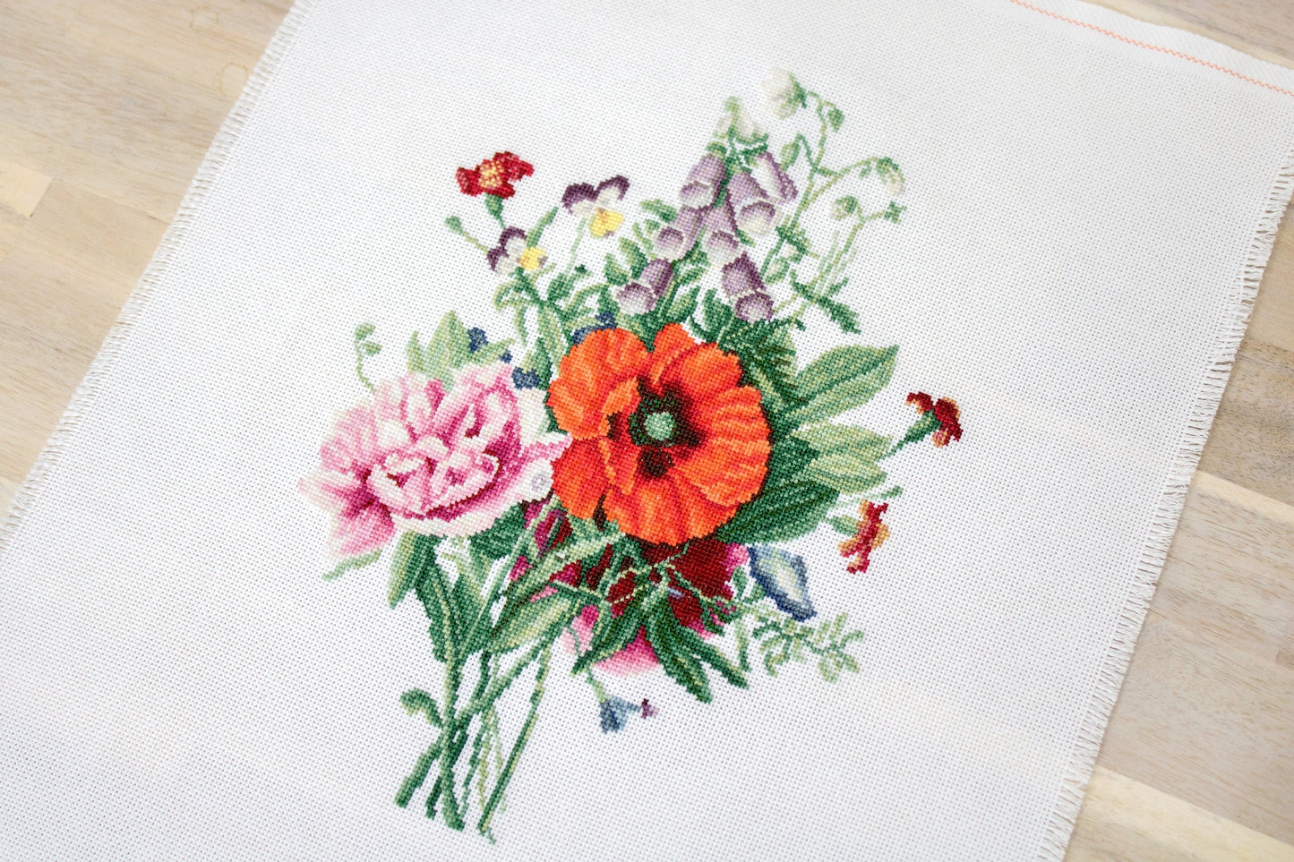 Cross Stitch Kit Luca-S - Bouquet with Poppy and Peony, B2350