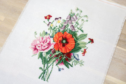 Cross Stitch Kit Luca-S - Bouquet with Poppy and Peony, B2350