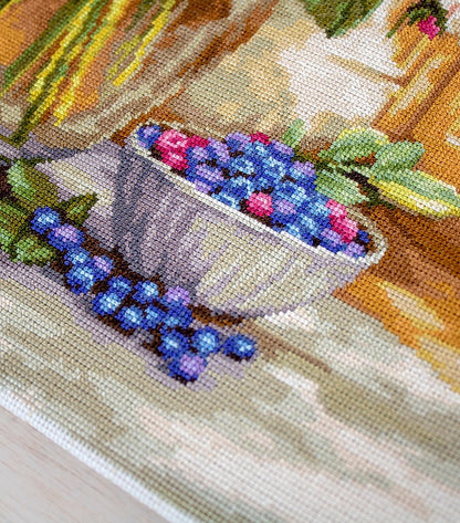 Cross Stitch Kit Luca-S - Still Life with Blueberries, B588