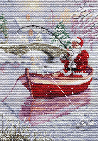 Cross Stitch Kit Luca-S - Santa Fishing, BU5014