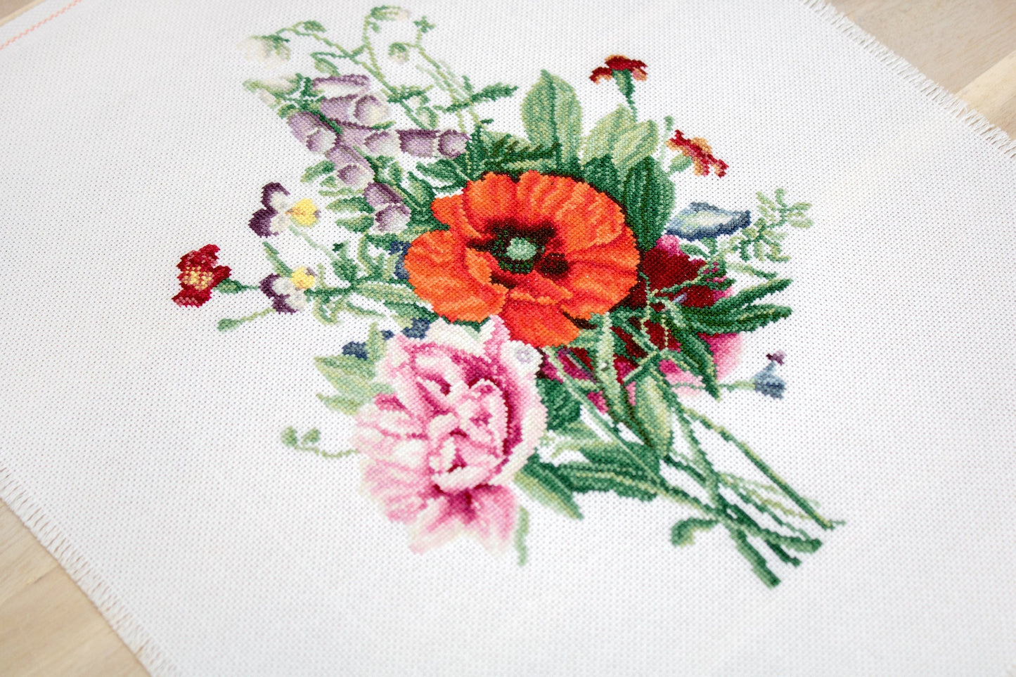 Cross Stitch Kit Luca-S - Bouquet with Poppy and Peony, B2350
