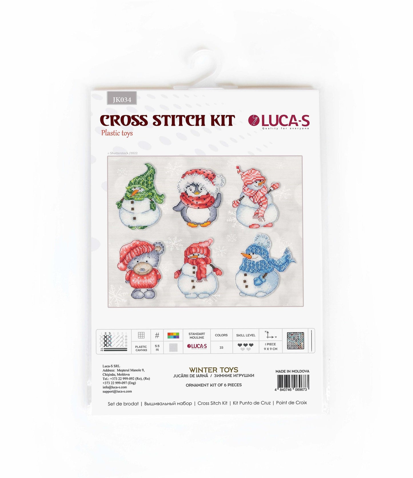Toys Cross Stitch Kit Luca-S - Winter Toys JK034