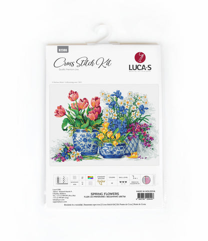 Cross Stitch Kit Luca-S - Spring flowers - HobbyJobby