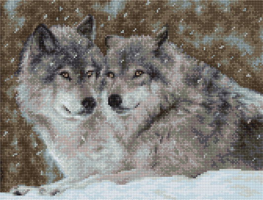 Cross Stitch Kit Luca-S - Wolves Couple, B2291