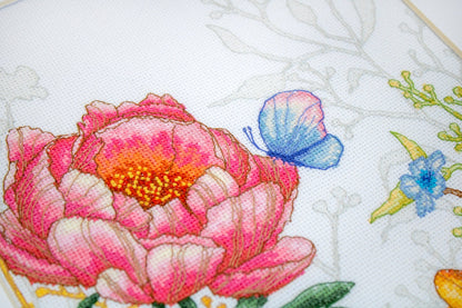 Cross Stitch Kit Luca-S - Flowers and Butterflies, BU4019