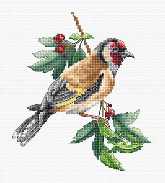 Cross Stitch Kit Luca-S - Goldfinch Bird, B1197