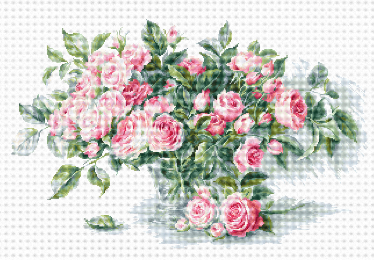 Cross Stitch Kit Luca-S - Bouquet of Pink Roses BL22866