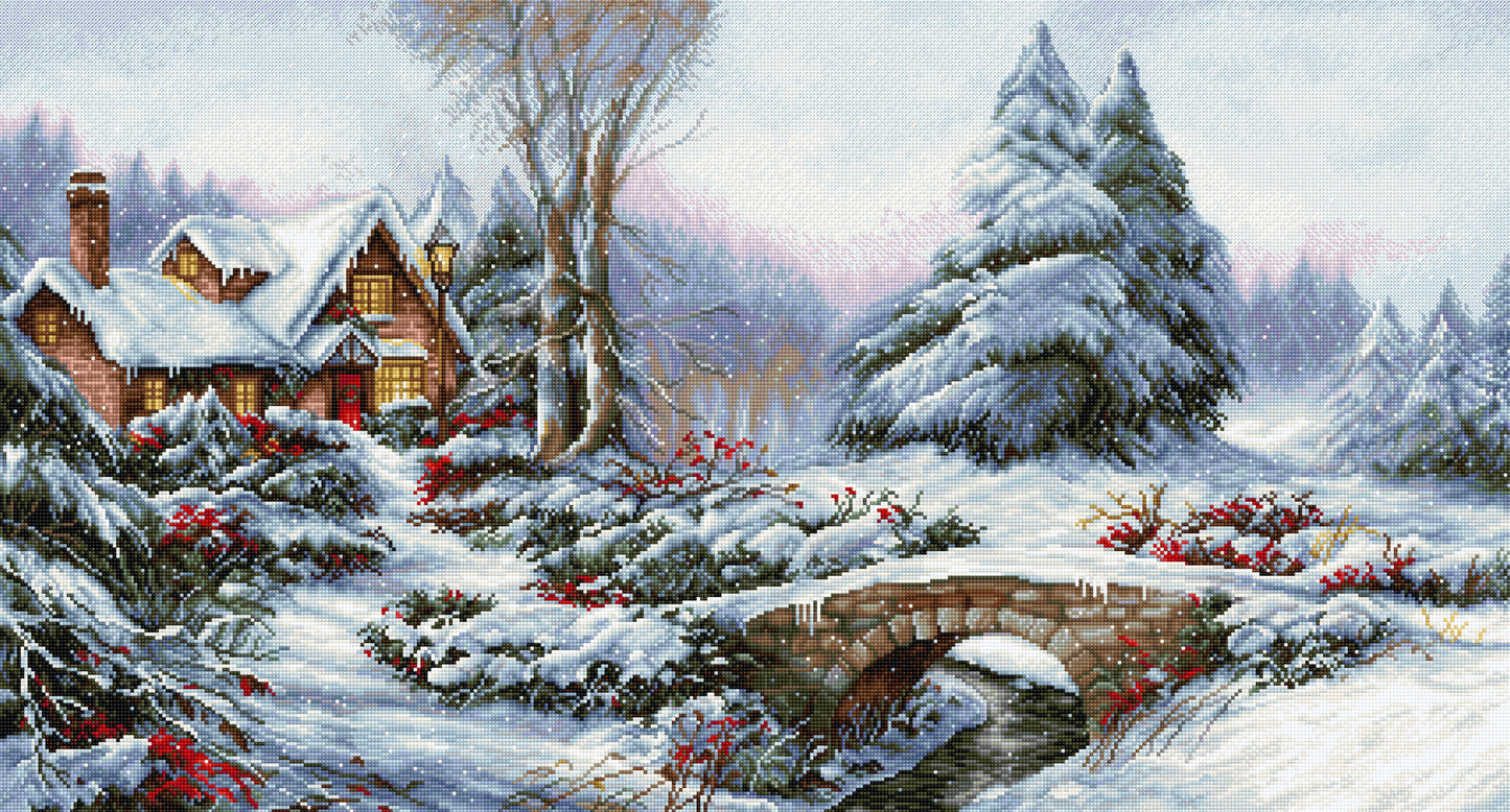Cross Stitch Kit Luca-S - Winter Landscape, BU5002