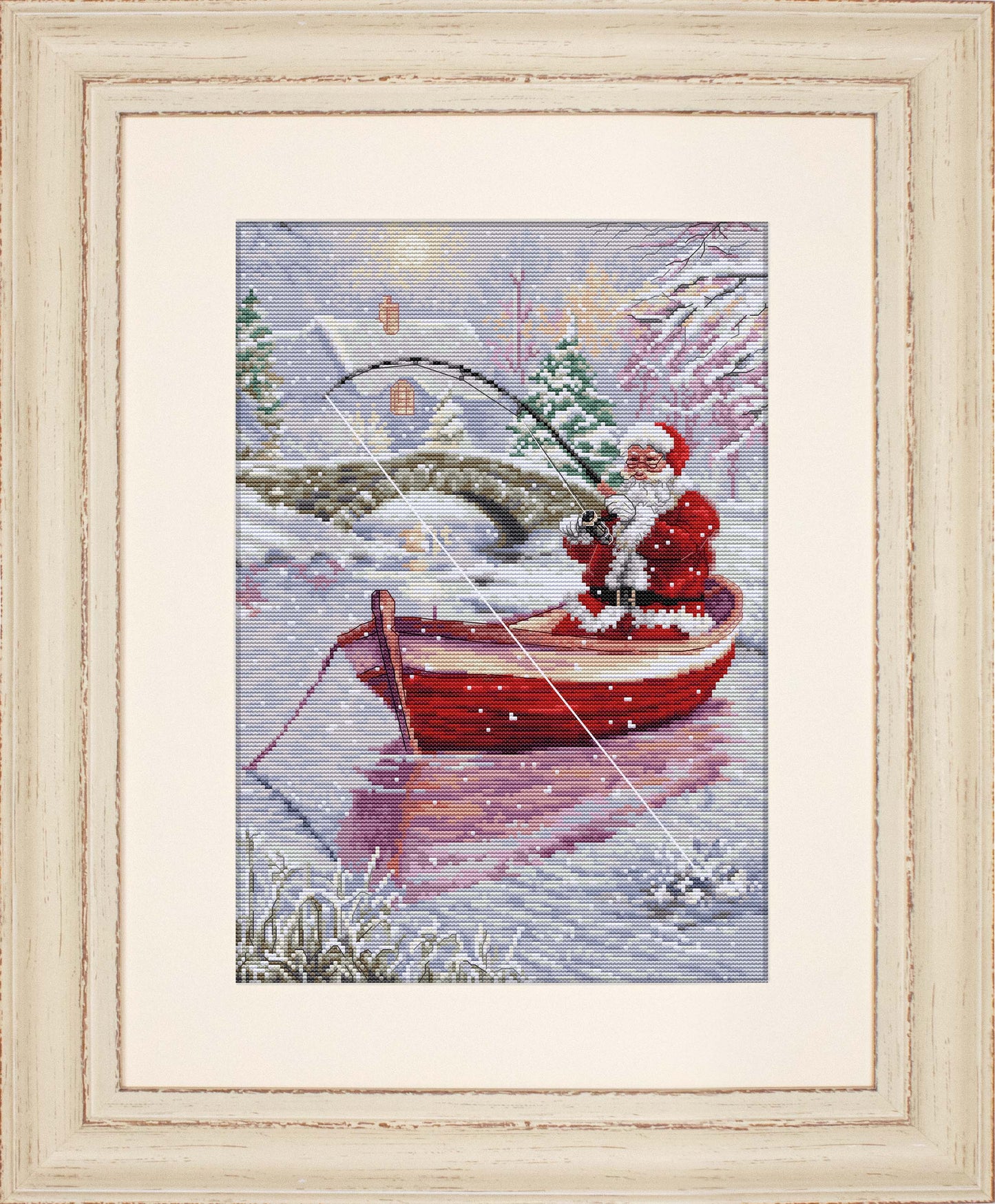 Cross Stitch Kit Luca-S - Santa Fishing, BU5014