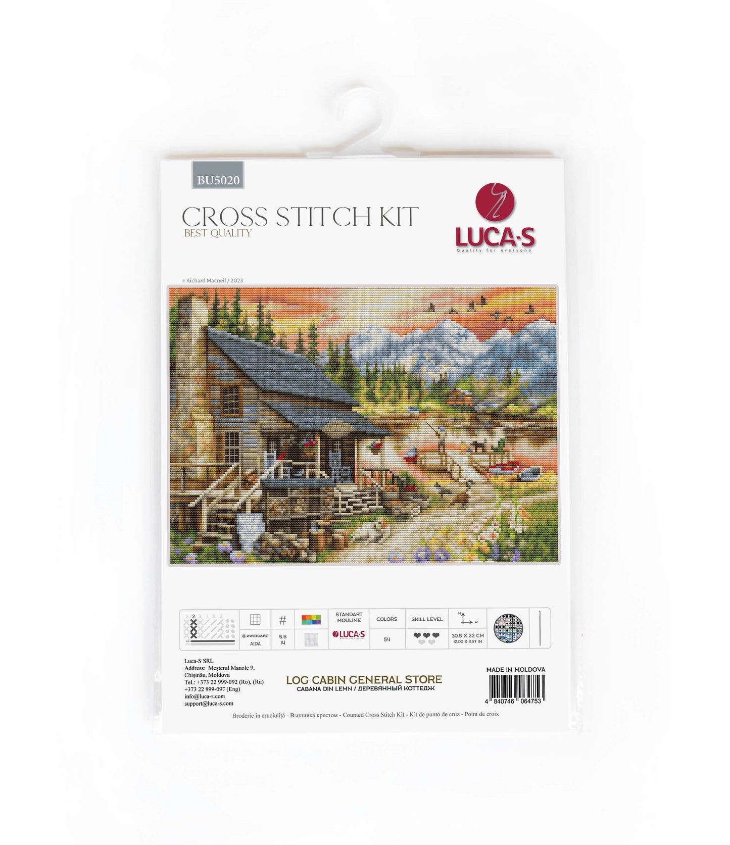 Cross Stitch Kit Luca-S - Log Cabin General Store, BU5020