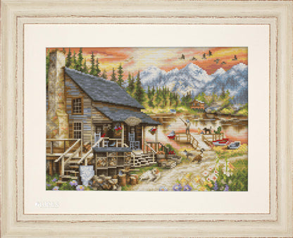 Cross Stitch Kit Luca-S - Log Cabin General Store, BU5020